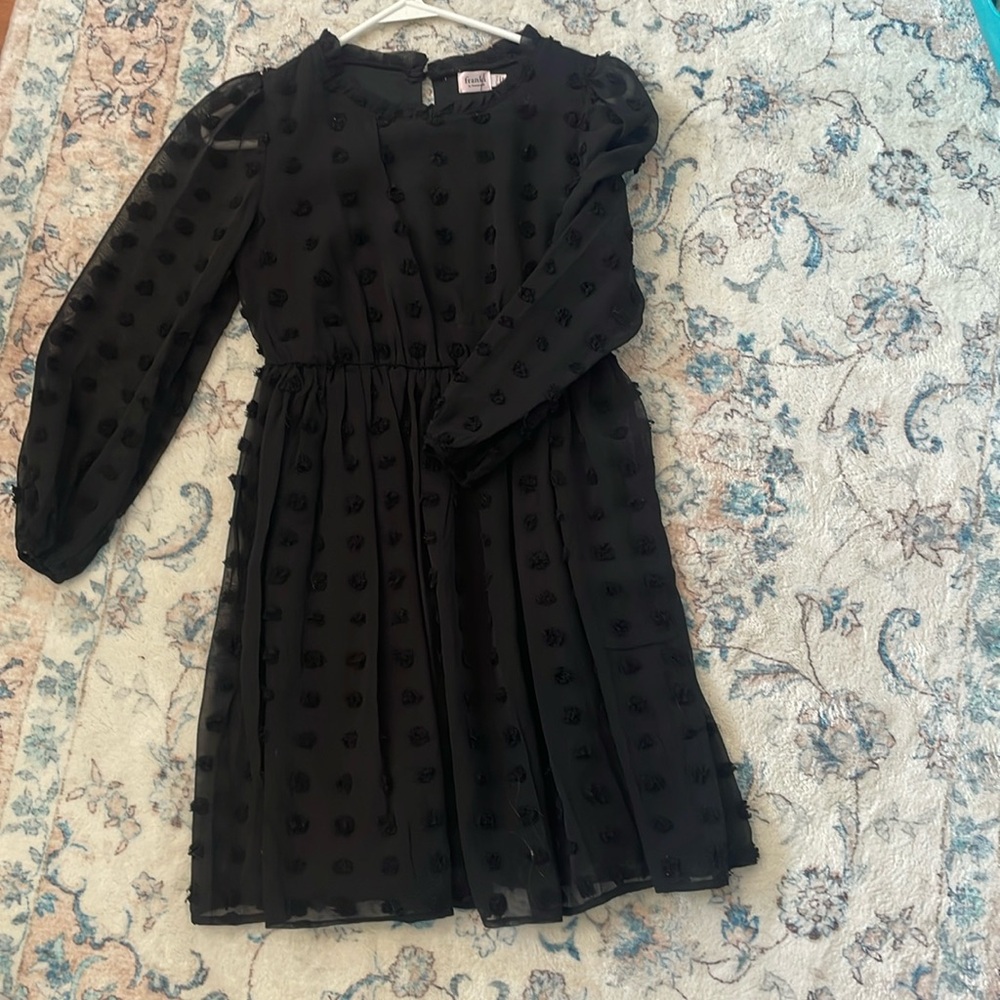 Franki by Francesca’s black puffy dot dress